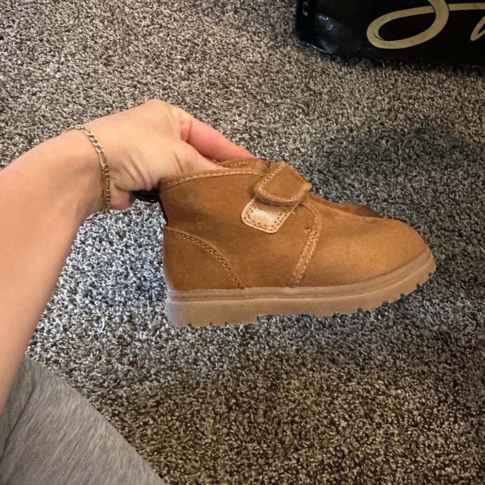 Kids Tan Suede Shoes
